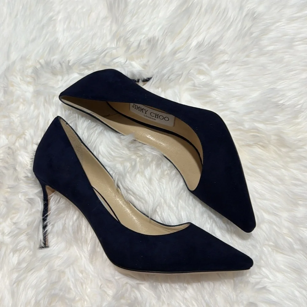 New Jimmy Choo Romy 85 suede pump size 37EU